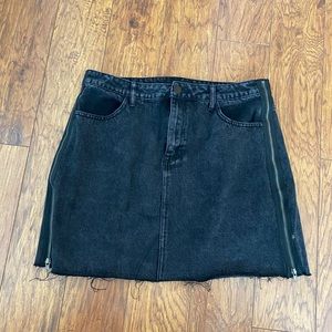 Black jean skirt